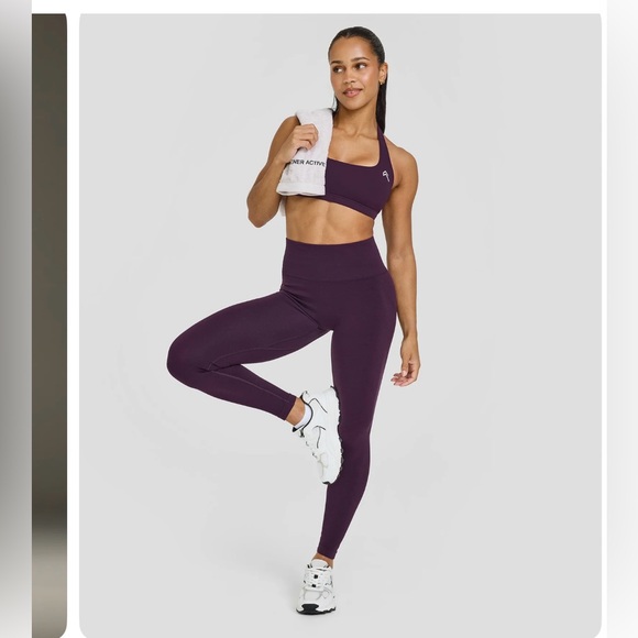 NWT Oner Active Effortless Seamless Blackberry Purple Leggings - Picture 3 of 6